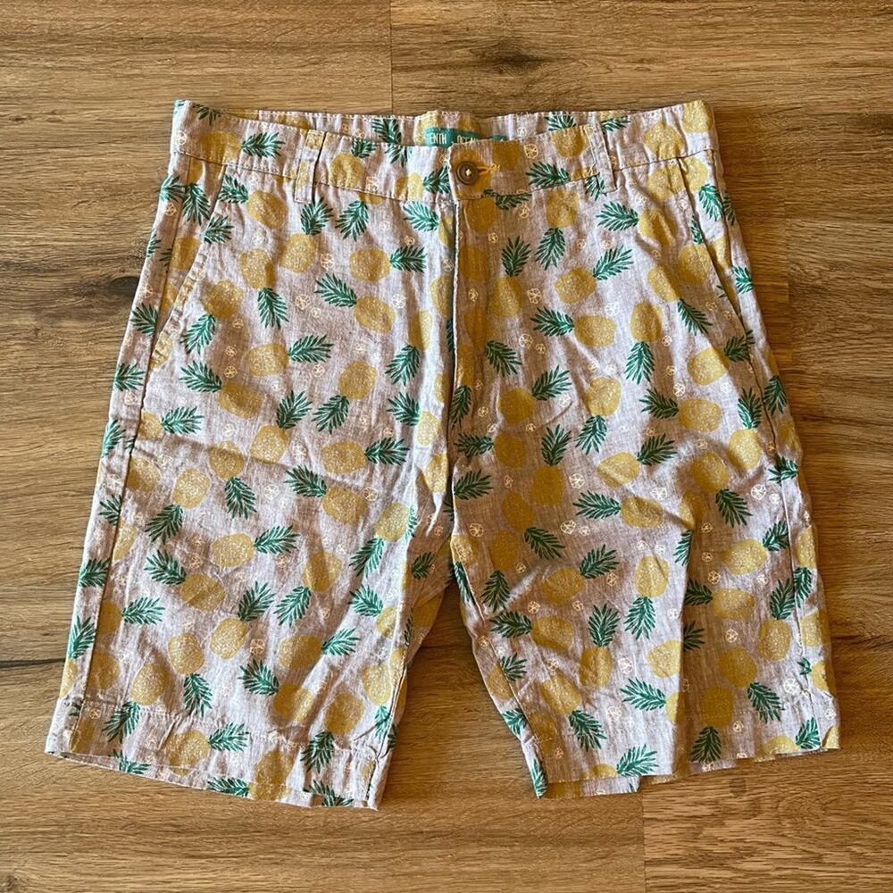 Tenth + Ocean Pineapple Shorts Size 34